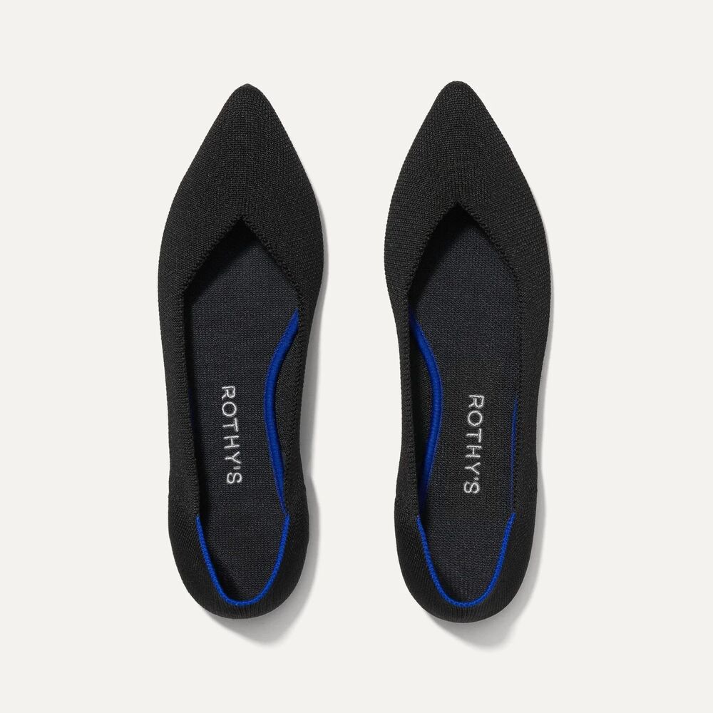 Rothy's The Point Ballet Flat in Black Women's Size 7.5